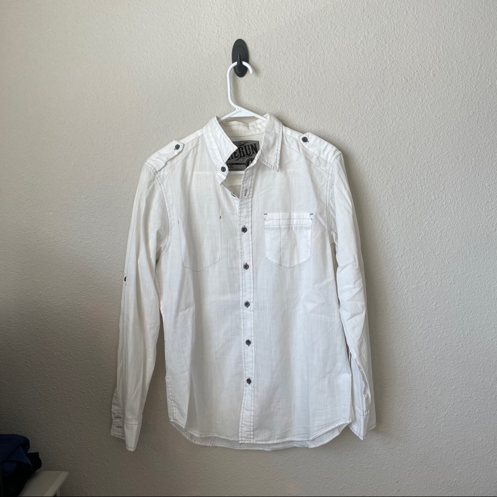 Men’s White Button Down Shirt